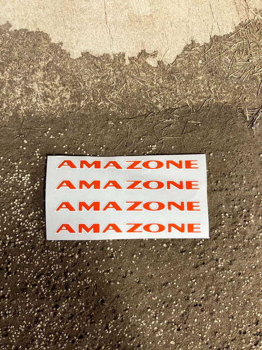 1:32 scale High quality white vinyl 4 x Amazone spreader farm machinery decals Image