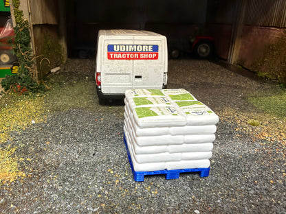Pallet of Fane Valley Animal Feed Bags – 50kg Sacks – 1:32 Scale