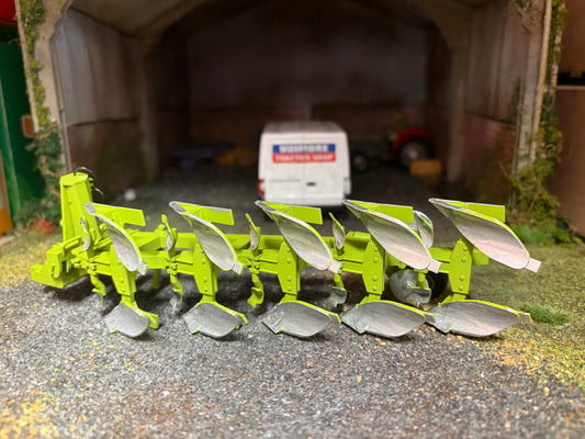 Exclusive UTS Scratch Built Dowdeswell DP7 5 Furrow Plough – Silver Mouldboard Version – 1:32 Scale