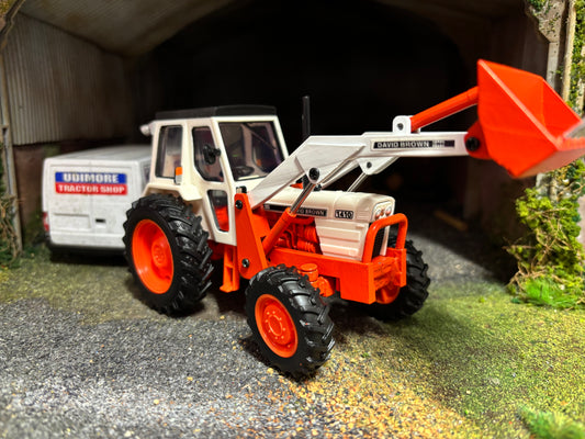 David Brown 1410 Tractor with front loader Conversion Muck,manure, Silage Fork  1:32 scale