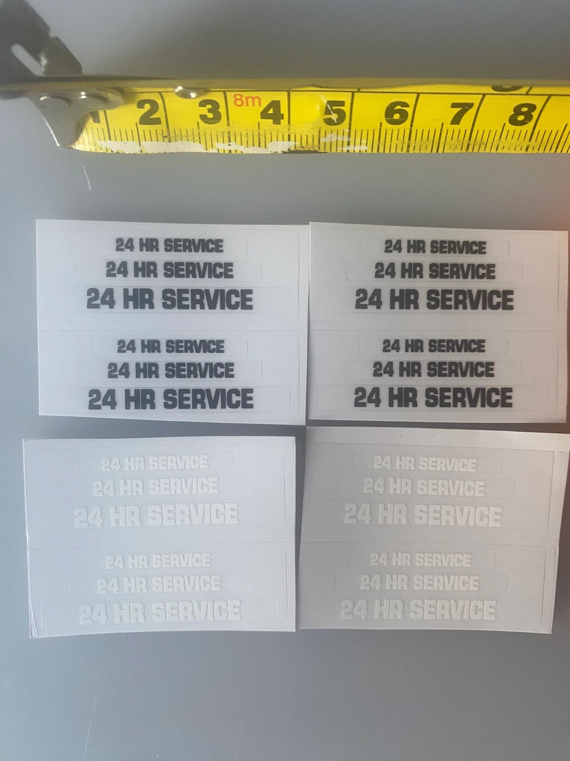 24hr service 1:32 scale High quality vinyl 24 decals Tractor farm machinery decals Image