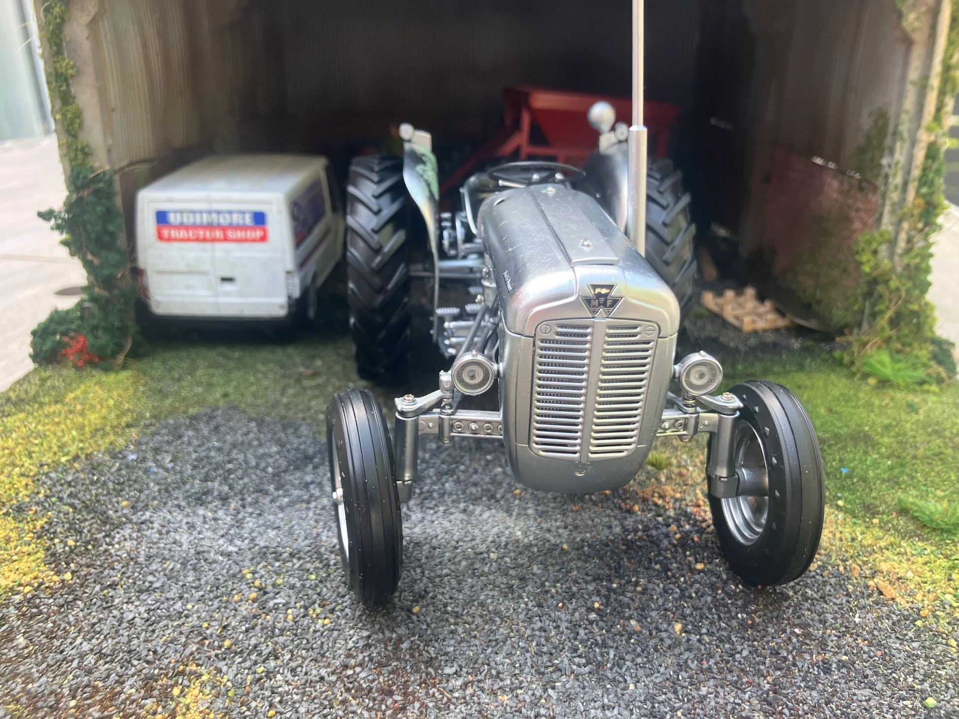 2981 Universal Hobbies Brushed metal silver Massey Ferguson 35x tractor BOXED 1:16 scale Limited Edition Image 4