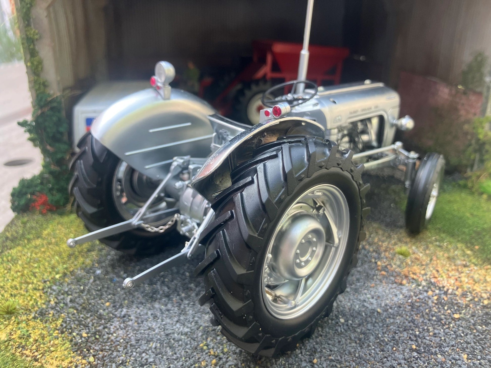 2981 Universal Hobbies Brushed metal silver Massey Ferguson 35x tractor BOXED 1:16 scale Limited Edition Image 8