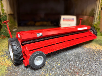 Scratch Built Massey Ferguson MF 30 6 Metre Seed Drill – Silver Wheels – 1:32 Scale