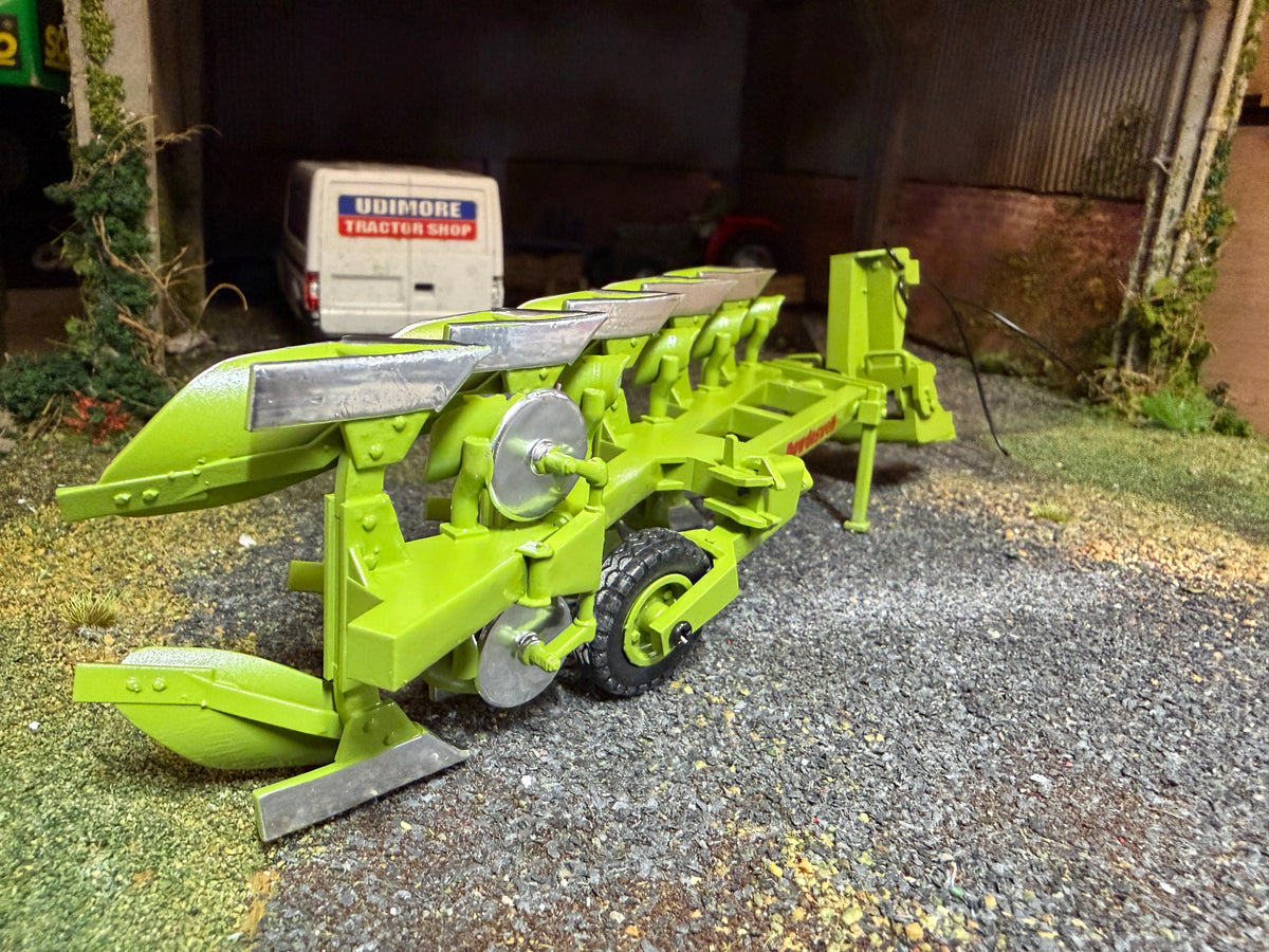 Exclusive UTS Scratch Built Dowdeswell DP7 5 Furrow Plough – Silver Mouldboard Version – 1:32 Scale