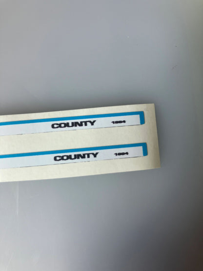2 x County 1884 Tractor bonnet decals farm machinery decals Image 4