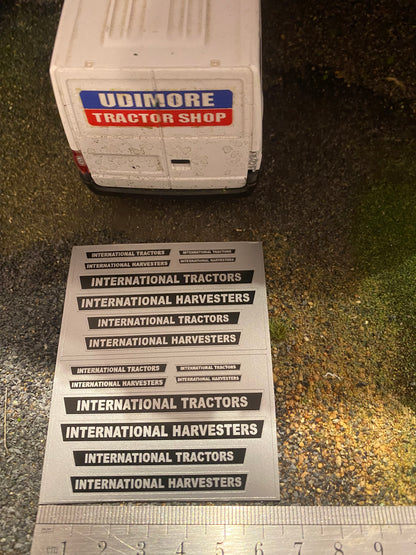 IH International Harvester High quality vinyl 16 x Agricultural Tractor trailer harvester farm machinery decals 1:32 scale
