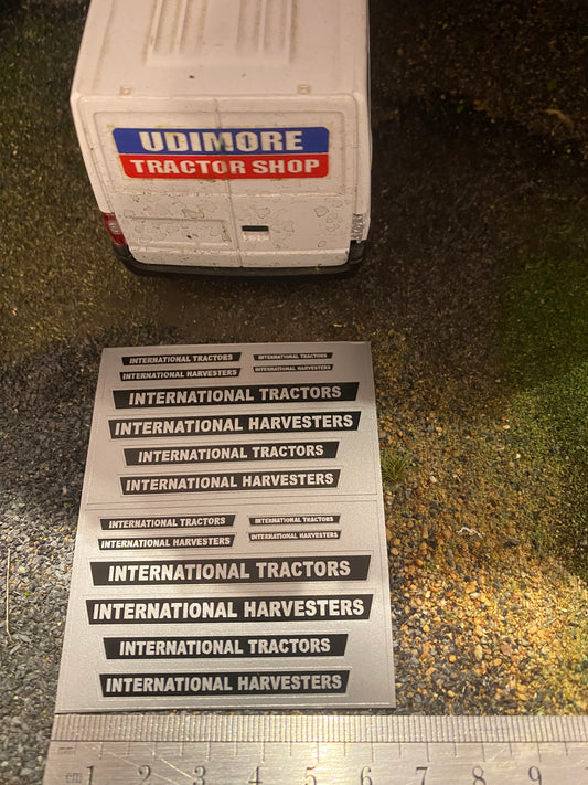 IH International Harvester High quality vinyl 16 x Agricultural Tractor trailer harvester farm machinery decals 1:32 scale