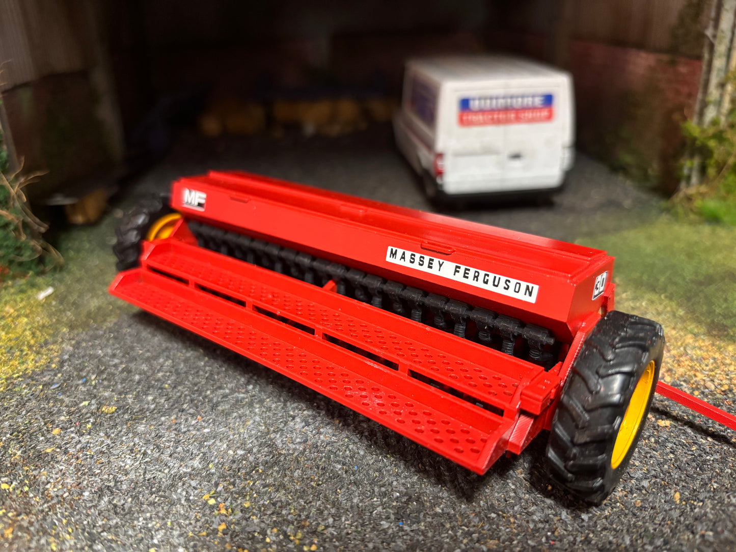 Massey Ferguson MF 30 Seed Drill 4 metre version 1.32 scale Yellow wheels