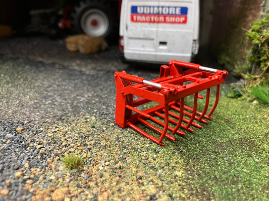 BRASS Scratchbuilt TIne SIlage Muck Grab 1:32 scale Handbuilt Brass Perfect 32 loader