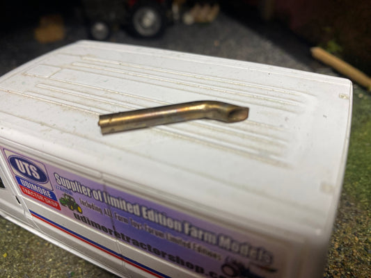 Straight Pipe Tractor Exhaust Stainless Steel 4mm Type 6 1:32 scale 150hp+