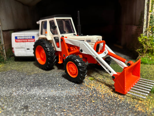 David Brown 1410 Tractor with front loader Conversion Muck,manure, Silage Fork  1:32 scale
