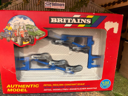 Vintage Britains Front & Rear Plough Set 1:32 Scale Boxed Obsolete - 9549 (1995)