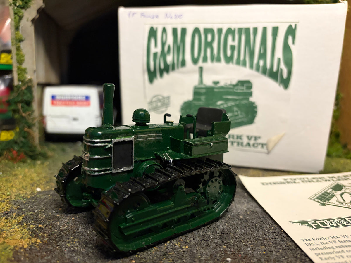 G & M Originals Fowler Mark VF Diesel Crawler Tracked Tractor – Green – Handmade 1:32 Scale