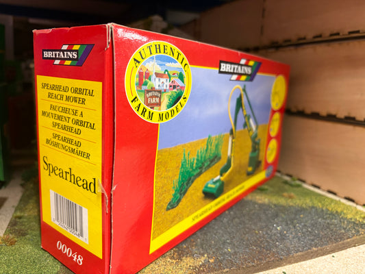 Vintage Britains Spearhead Orbital Reach Mower Hedge Cutter 00048 Obsolete Boxed 1:32 Scale