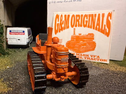 G & M Originals Fowler Mark VFA Diesel Crawler Tracked Tractor – Orange – Handmade 1:32 Scale