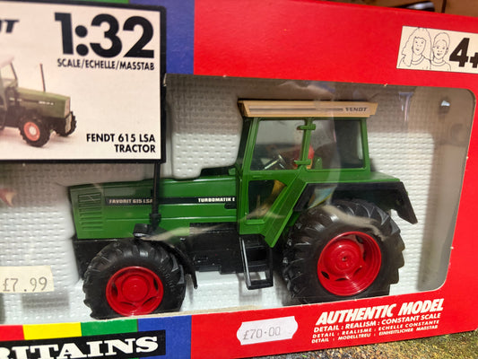 Vintage Britains Fendt 615 Tractor 9504 Original First Edition Dealer Box Obsolete 1:32 Scale (1991–1995)