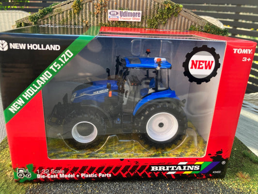 43400 Britains New Holland T5.120 Tractor 1:32 BOXED Image