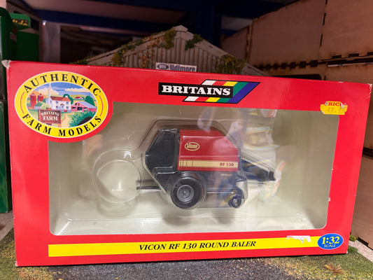 Vintage Britains Vicon RF130 Round Baler 00051 Boxed 1:32 Scale Obsolete
