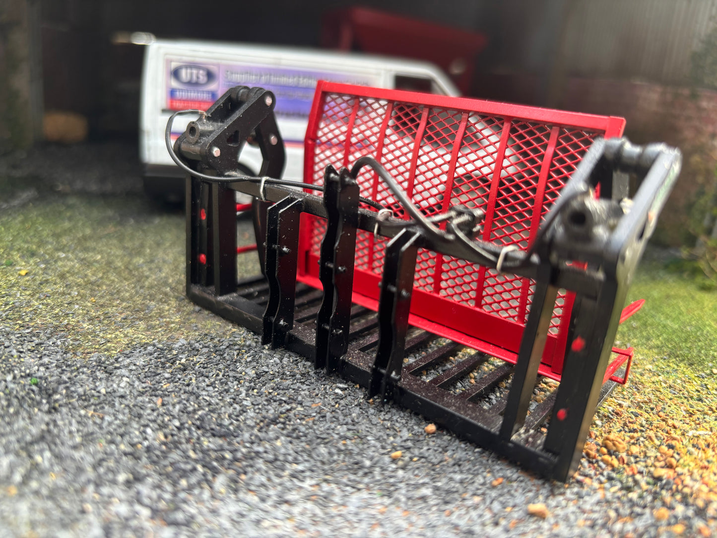 Albutt Black red Albutt push pull Buck Rake Laser cut BRASS Scratch Built  1:32 scale BLR Models