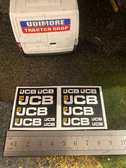 JCB construction x 14 decal pack Professional Pre Cut High quality vinyl decal packs stickers 1:32 scale Loadall Digger Backhoe