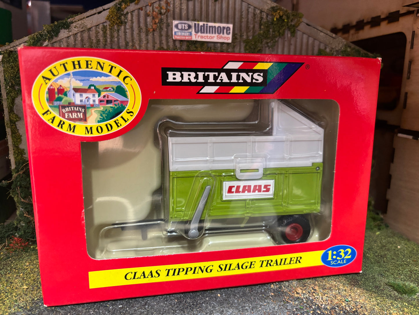 Vintage Britains Claas Tipping Silage Trailer 9566 BOXED Obsolete 1:32 Scale