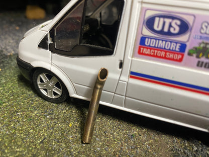 Straight Pipe Tractor Exhaust Stainless Steel 4mm Type 6 1:32 scale 150hp+