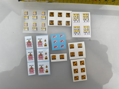 46 warning decals Farm Machinery Trucks Professional Pre Cut High quality vinyl decal packs stickers 1:32 scale Image