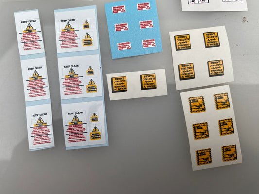 46 warning decals Farm Machinery Trucks Professional Pre Cut High quality vinyl decal packs stickers 1:32 scale Image 2