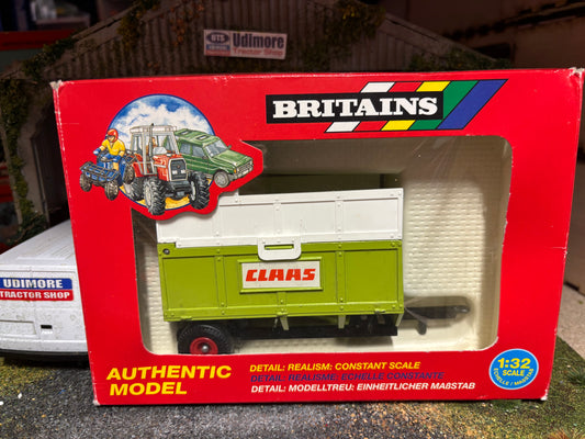 9566 Vintage Britains Claas Tipping Silage trailer 1:32 scale boxed