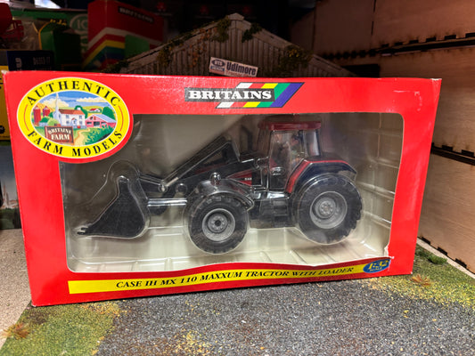 Britains CASE MX 110 Tractor with front loader 1:32 scale boxed 00228