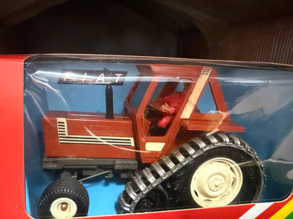 Vintage Britains Brown Fiat 880DT Half Track Tractor 9527 Original Rainbow Box Obsolete 1:32 Scale