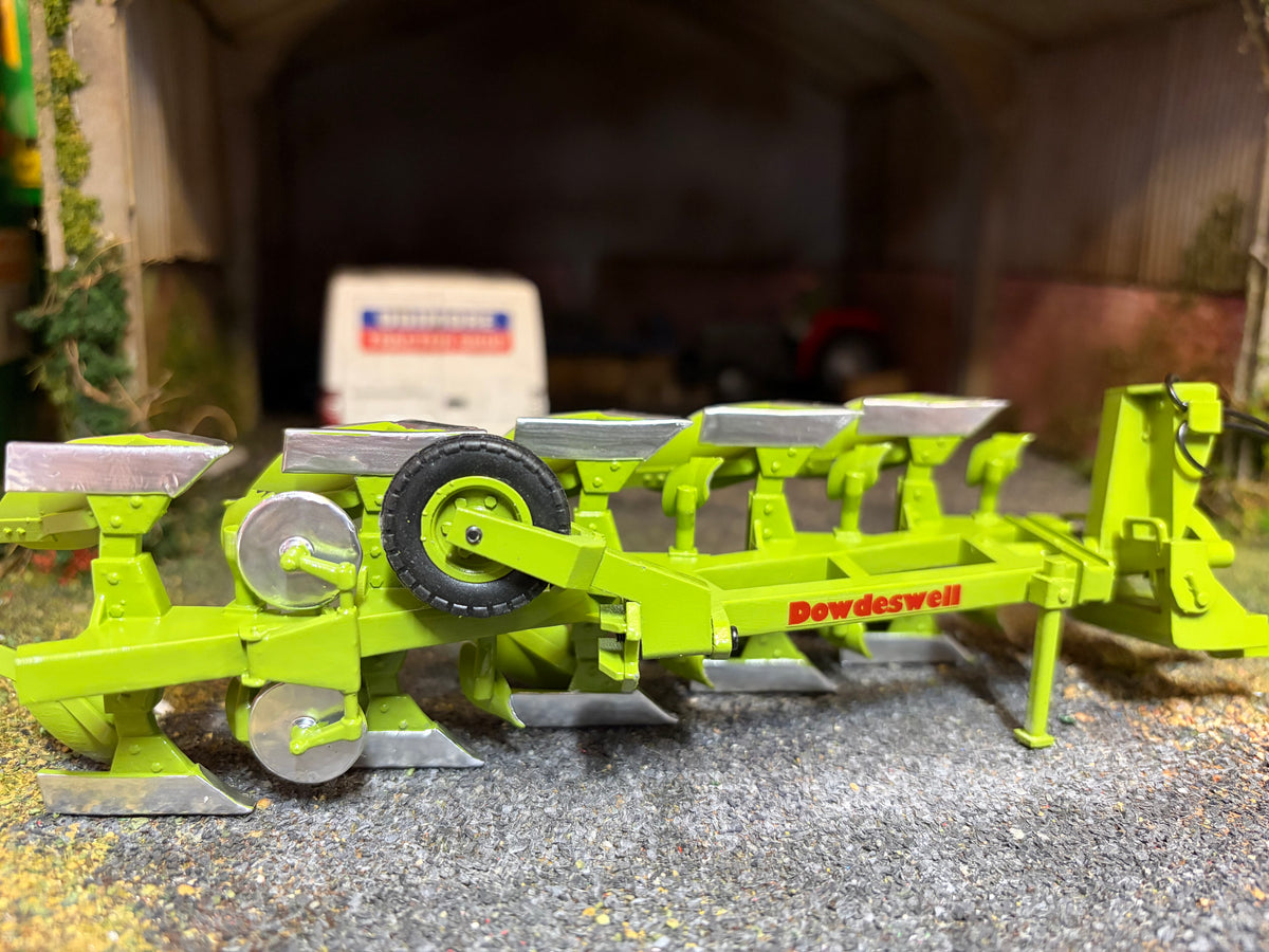 Exclusive UTS Scratch Built Dowdeswell DP7 5 Furrow Plough – Silver Mouldboard Version – 1:32 Scale