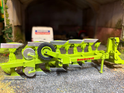 Exclusive UTS Scratch Built Dowdeswell DP7 5 Furrow Plough – Silver Mouldboard Version – 1:32 Scale