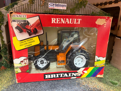 Vintage Britains Renault 145-14 Tractor with Rear Dual Wheels 9522 Original Rainbow Box Obsolete 1:32 Scale (1986)