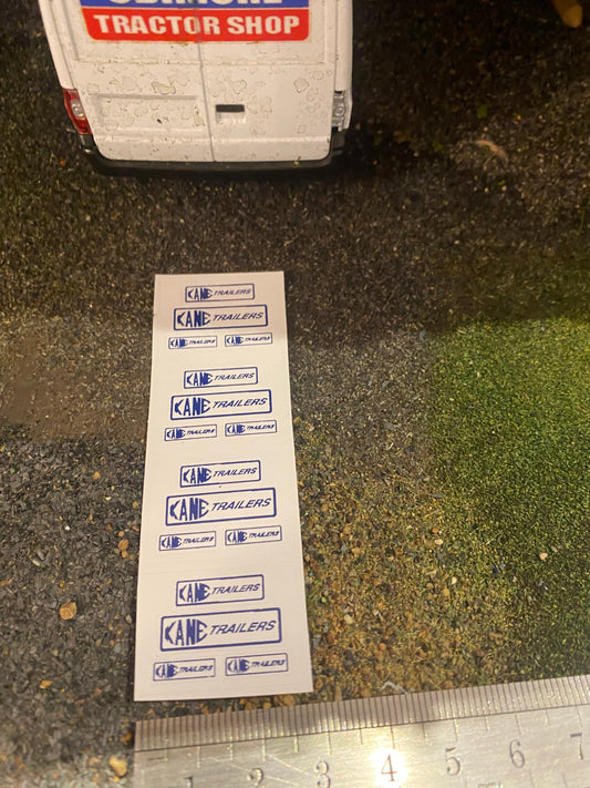 Kane Trailers farm machinery decals x 18 stickers 1:32 scale High quality vinyl pack