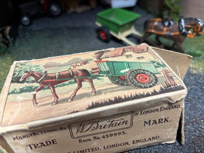126F Vintage Britains Rubber Tyred Farm Cart with horse 1:32 scale obsolete