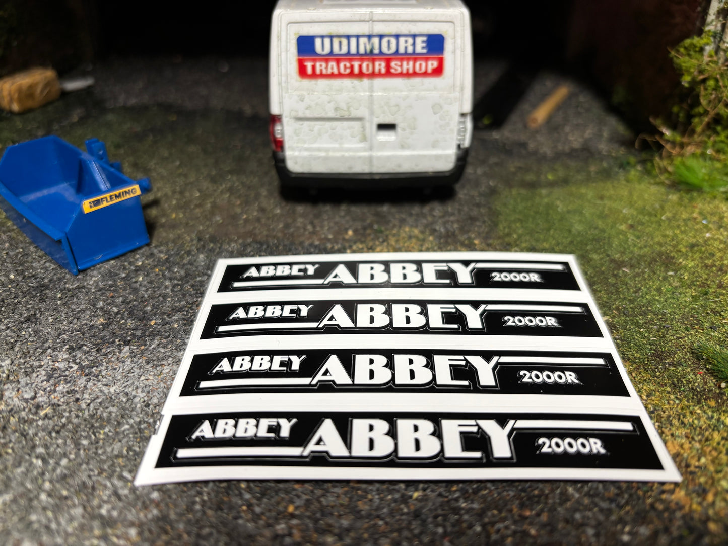 Abbey 2000R slurry tanker 1:32 scale High quality vinyl 12 white sticker set x set farm machinery spreader tanker decals
