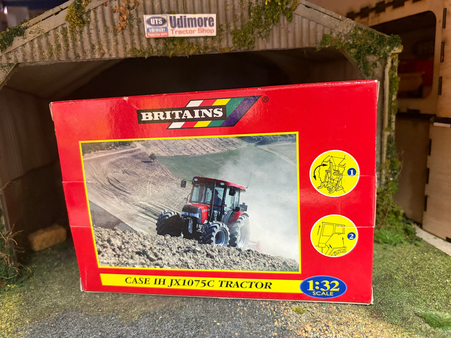Vintage Britains CASE JX1075C Tractor 42022 Original Dealer Box Obsolete 1:32 Scale