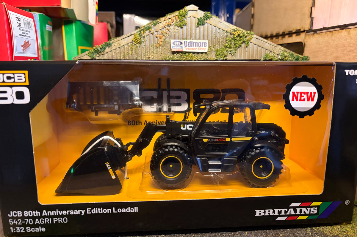Britains 43446 JCB 542.70 Black 80th Anniversary Loadall 1:32 – Limited Edition