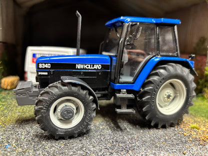 New Holland 8340 Tractor BIG wheels front weight Blue Roof grey chassis Tractor Conversion 1:32 scale