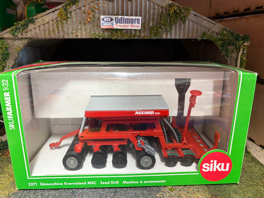 Vintage Siku 2271 Kverneland MSC Accord Seed Drill 1:32 – Boxed Obsolete