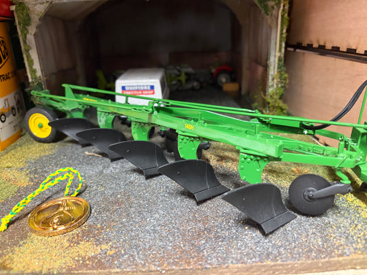 RARE ERTL Precision Classics #6 John Deere F145H 5 Furrow Plough 1:16 – Boxed with Coin