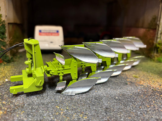 Exclusive UTS Scratch Built Dowdeswell DP7 5 Furrow Plough – Silver Mouldboard Version – 1:32 Scale