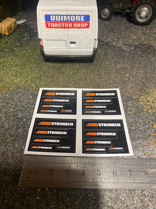 Strimech farm machinery stickers 1:32 scale High quality vinyl precut 20 decals