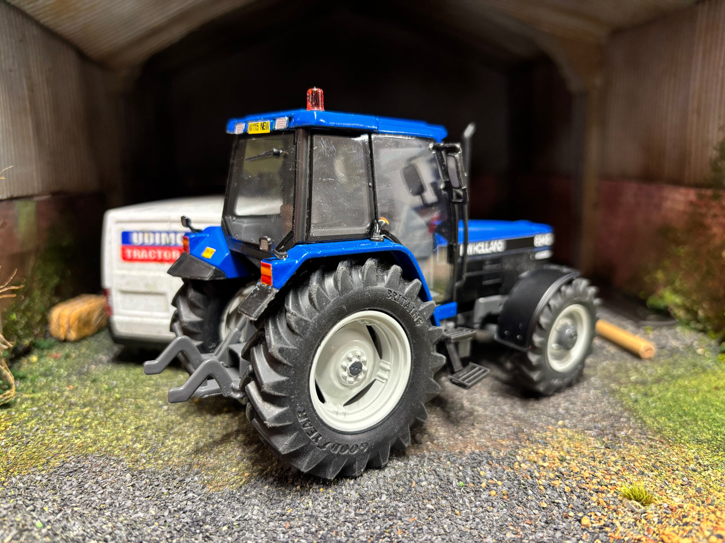 New Holland 8340 Tractor BIG wheels front weight Blue Roof grey chassis Tractor Conversion 1:32 scale