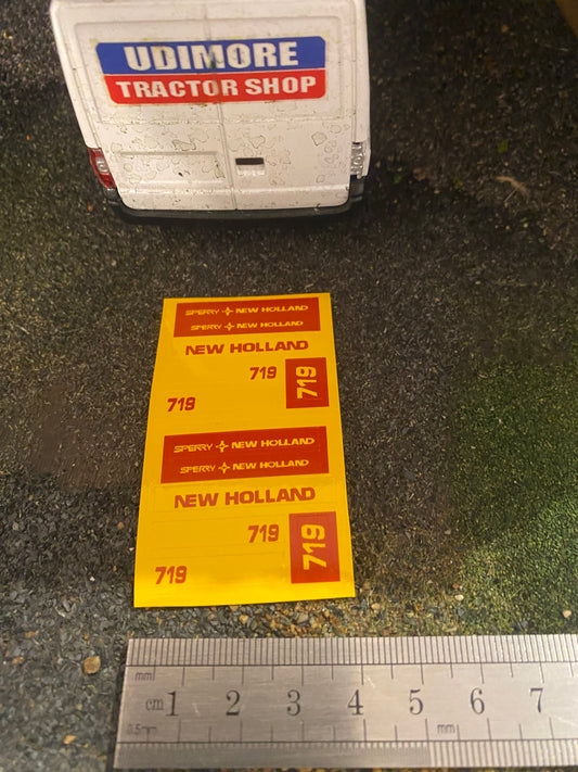 New Holland 719 Forage Harvester decals 1:32 scale High quality vinyl 12 sticker set x Tractor combine trailer farm machinery decals