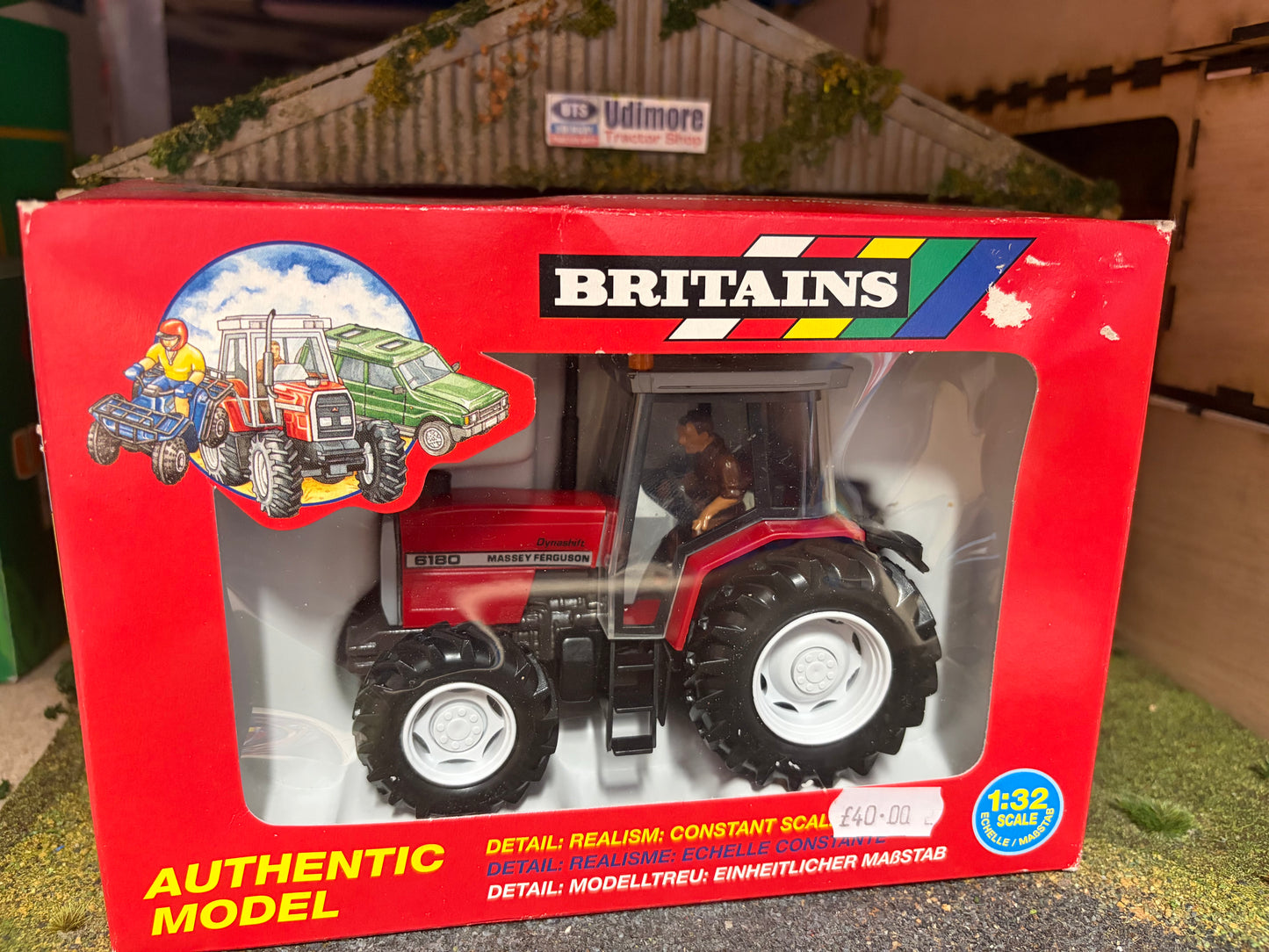 Vintage Britains Massey Ferguson 6180 Tractor 9491 Original Box Obsolete 1:32 Scale