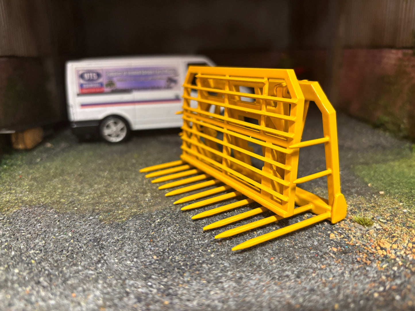 MoneyCarrie Engineering Push pull Buck Rake 3 point linkage fitting version 1:32 scale Scratchbuilt