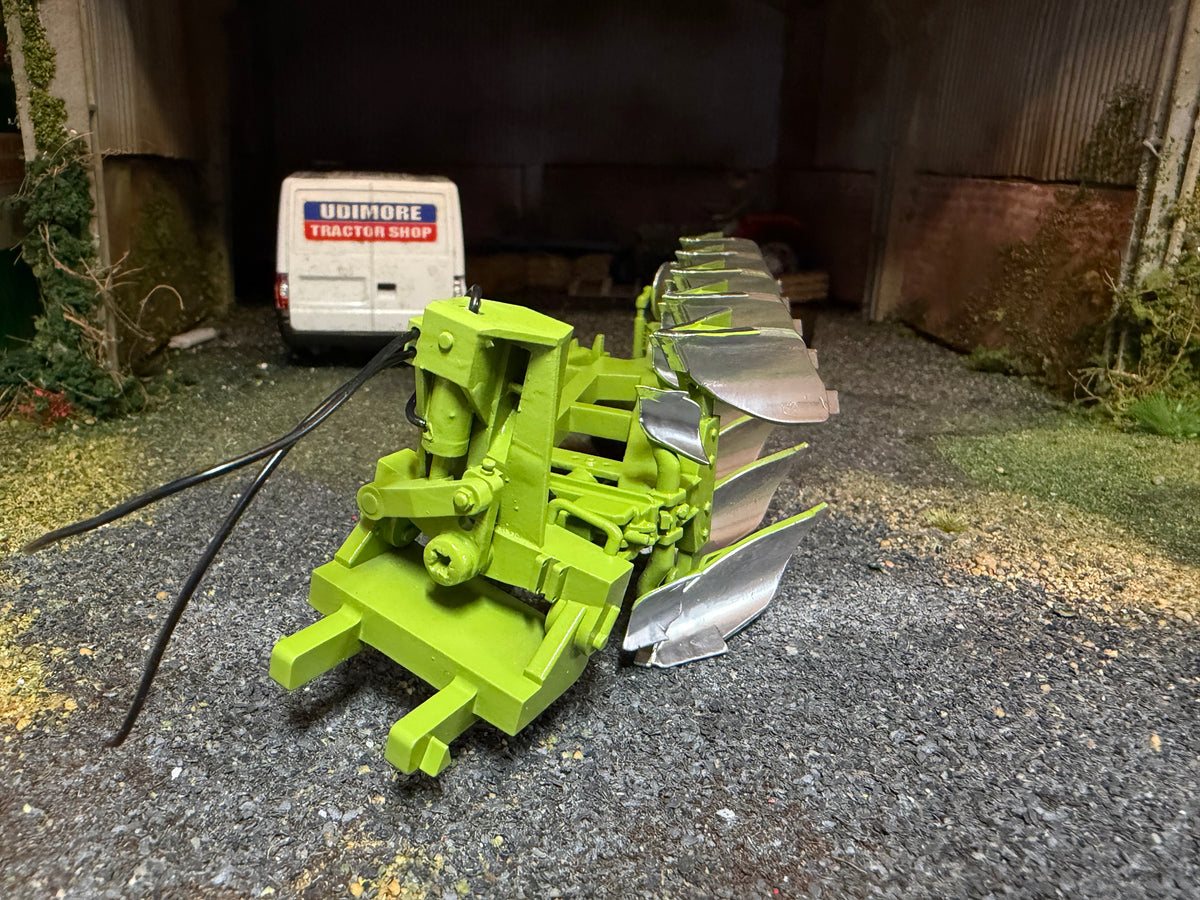 Exclusive UTS Scratch Built Dowdeswell DP7 5 Furrow Plough – Silver Mouldboard Version – 1:32 Scale